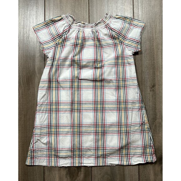 Hanna Andersson Smocked Primary Plaid Dress - Picture 6 of 13